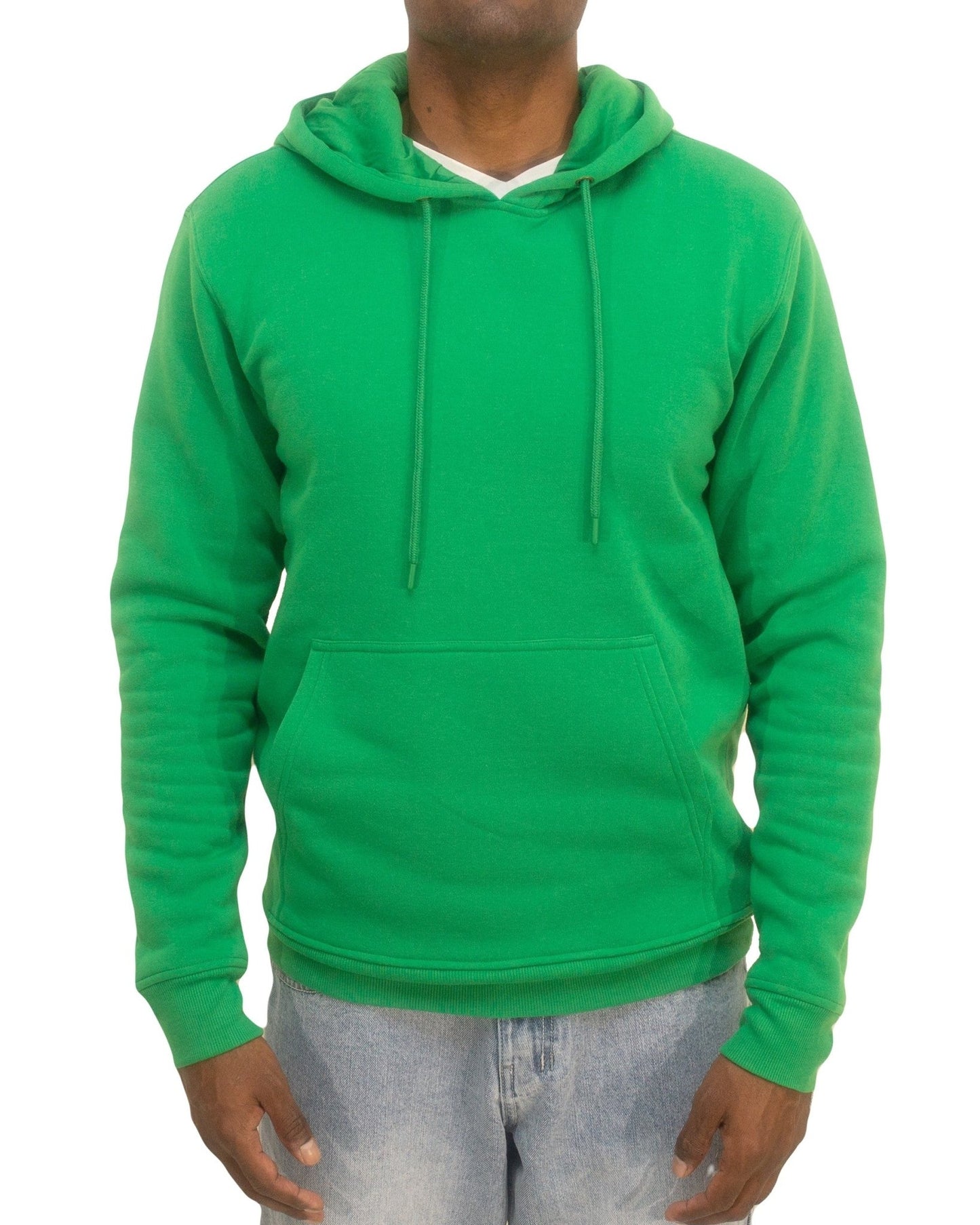 Lightweight Fleece Pullover Hoodie - Royal Blue® Apparel Green / S