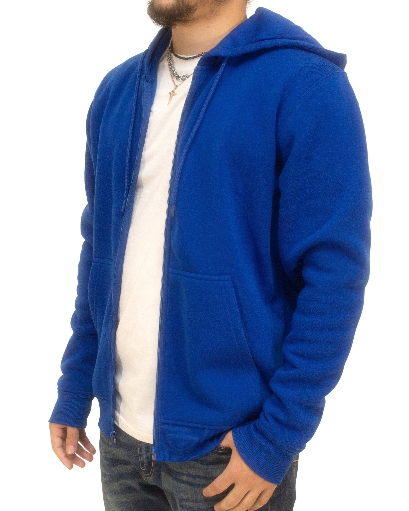 Lightweight Fleece Zip-up Hoodie - Royal Blue® Apparel Royal / S