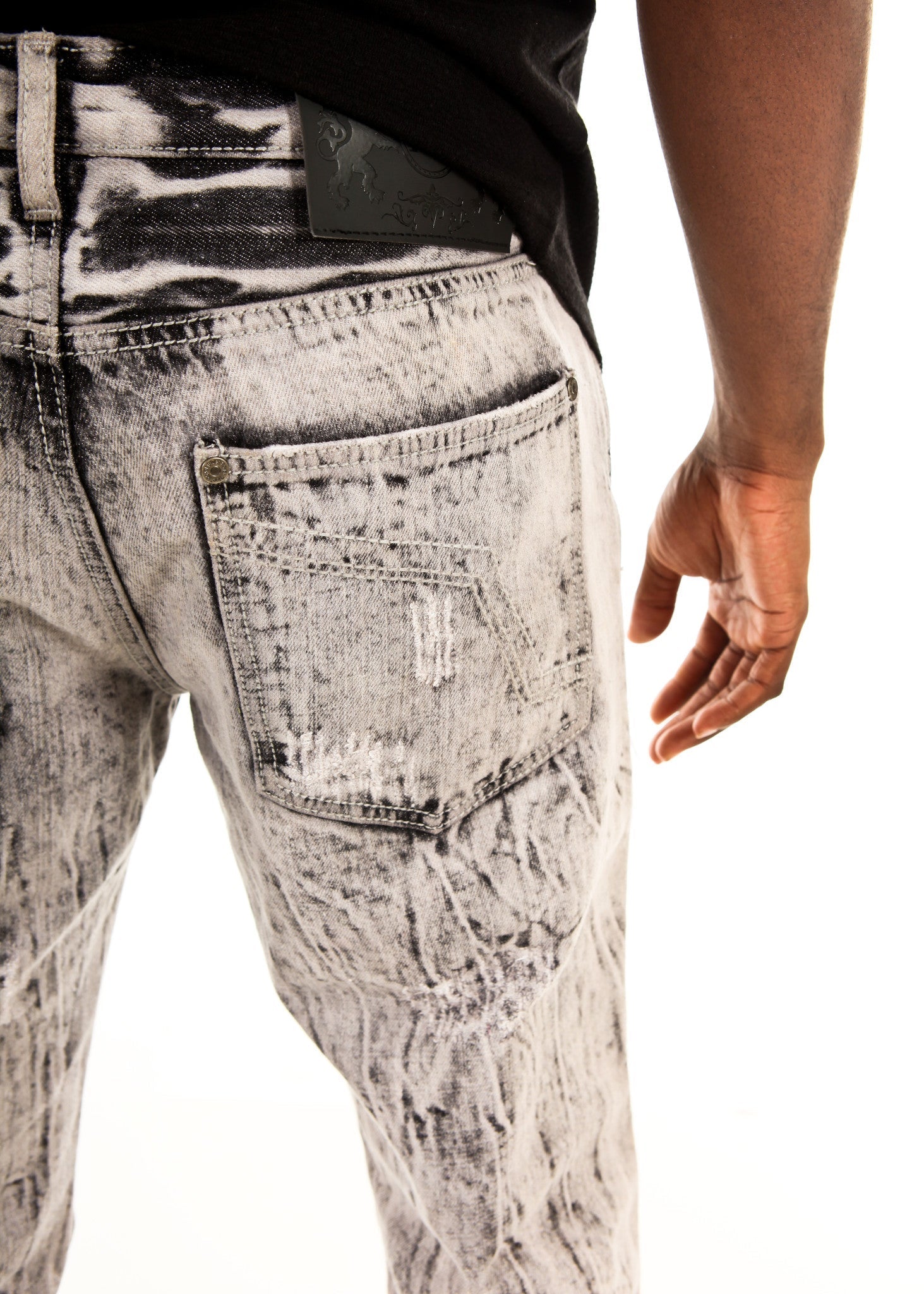 Patched Ripped Jeans - Royal Blue® Apparel