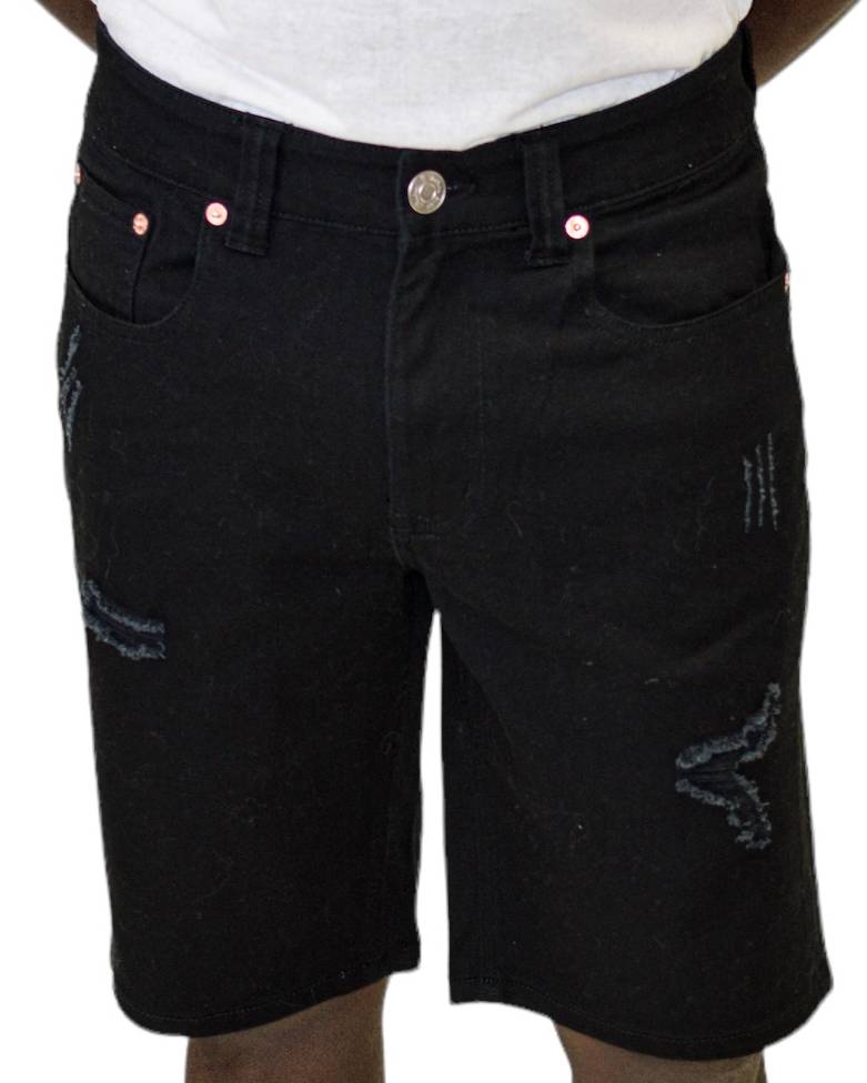Slim Fit Denim Shorts - Royal Blue® Apparel Jet Black / 30