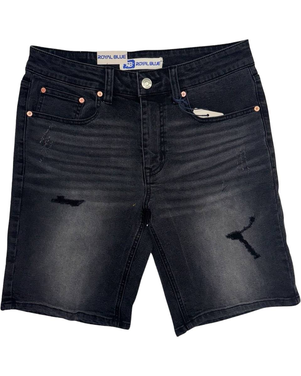 Slim Fit Denim Shorts - Royal Blue® Apparel Black / 30