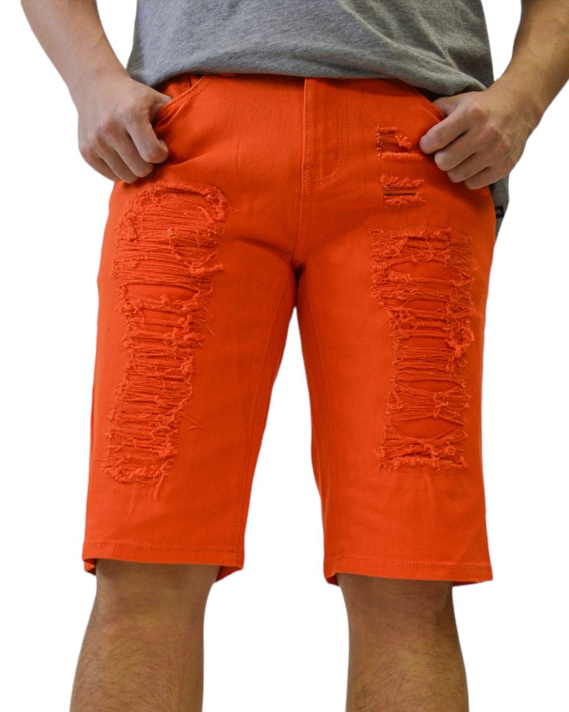 Twill Rip & Repair Shorts - Royal Blue® Apparel Orange / 30