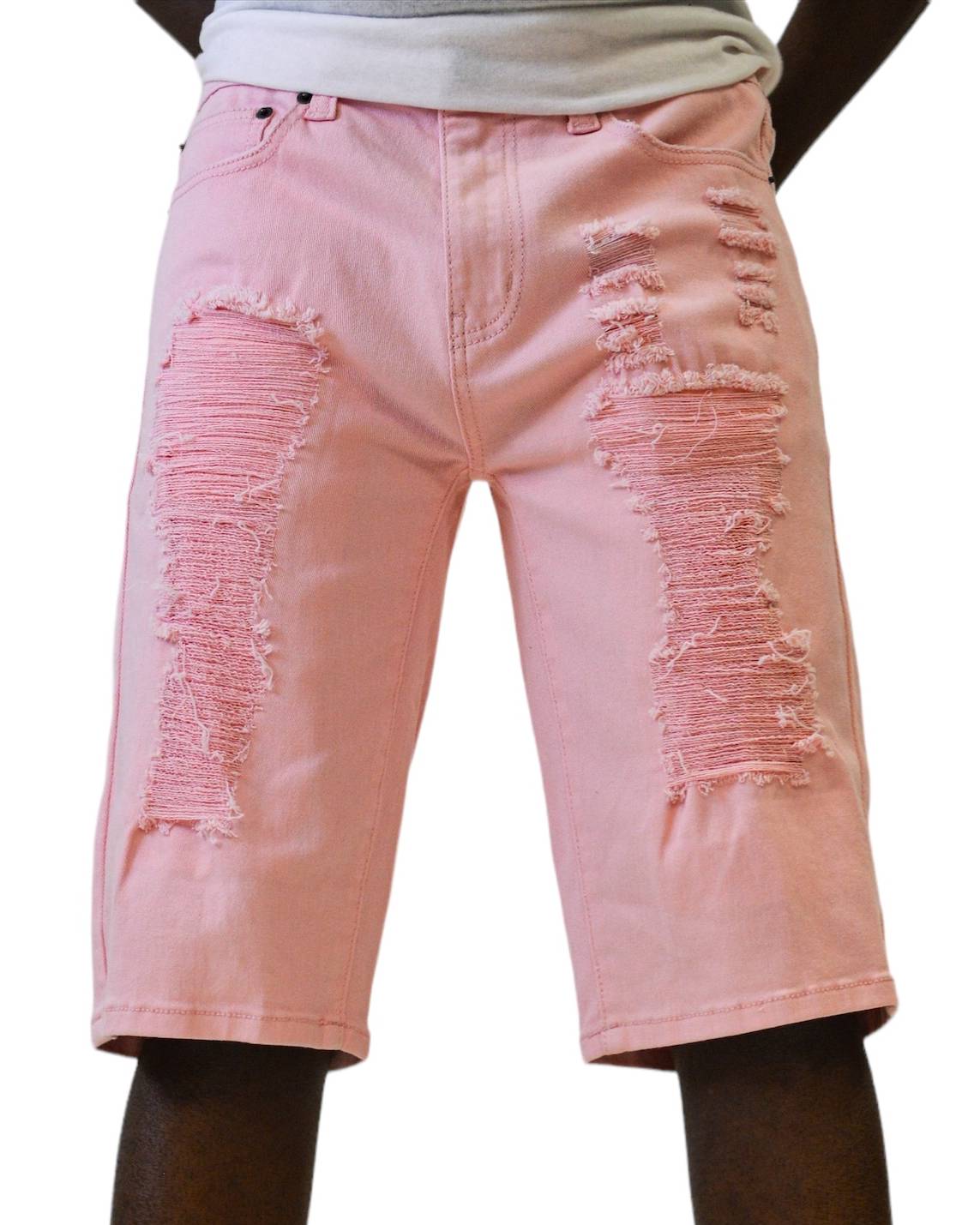 Twill Rip & Repair Shorts - Royal Blue® Apparel Pink / 30