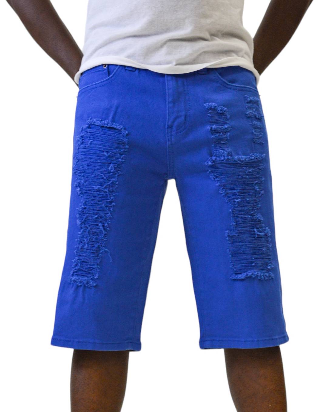 Twill Rip & Repair Shorts - Royal Blue® Apparel Royal / 30